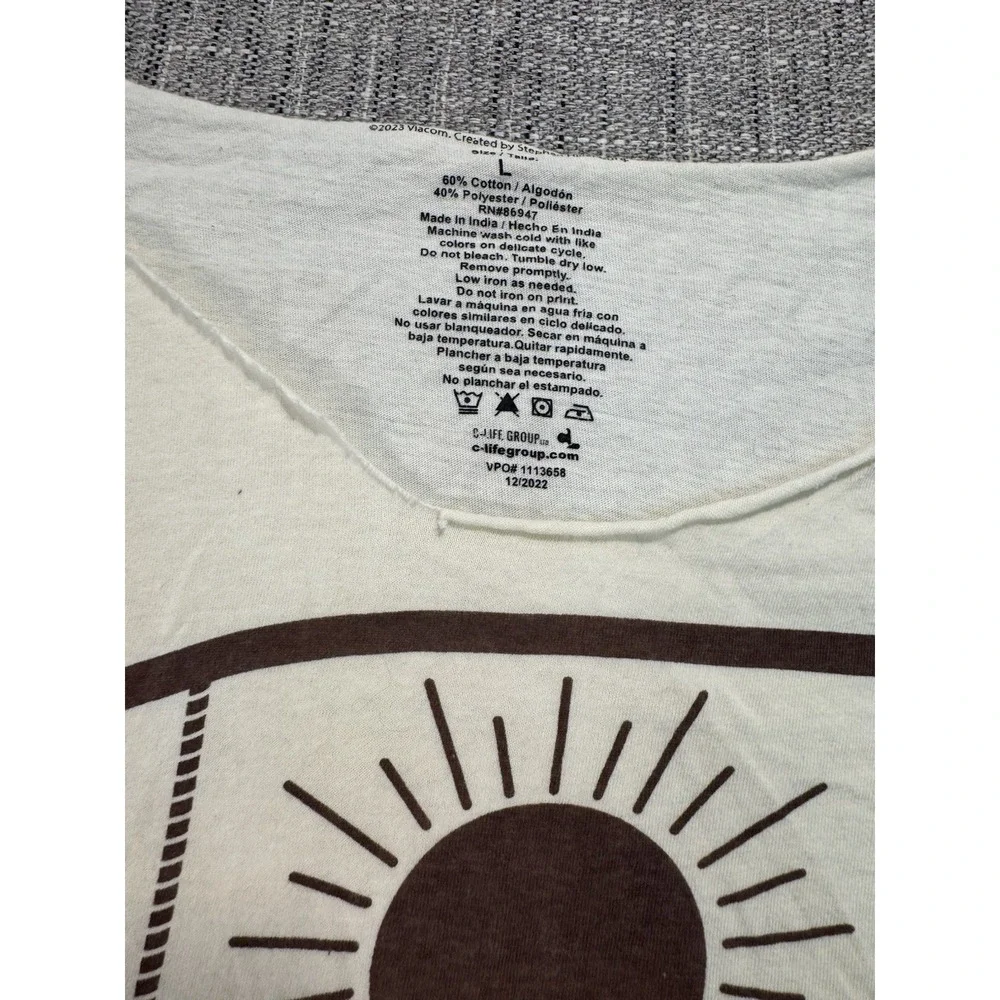 SPONGEBOB SQUAREPANTS Nickelodeon HIKING Back To Nature T-Shirt Size‎ Large - Picture 3 of 10